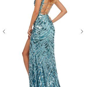 Sparkly light blue Sherri Hill Gown (Like New)